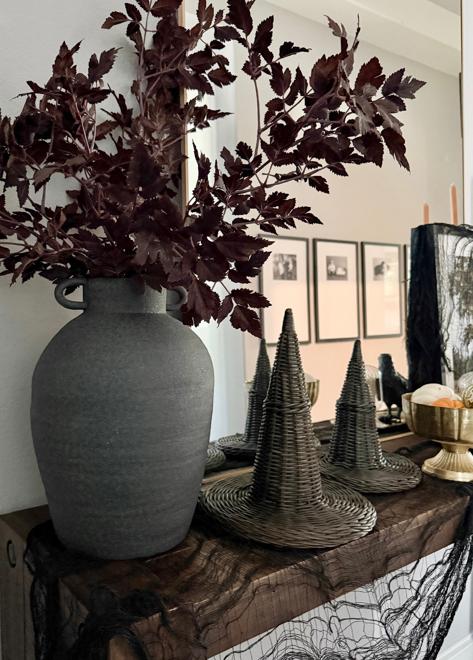Spooky console table styling! ⭐️  I love decorating & having a fun themed console table for the season!

Target brought back a lot of my favorite decor & I have had this vase + stems for years! 🖤

Fall Styling Entry Way Decor Entry Way Table Decor Inspo Halloween Decor

#LTKSeasonal #LTKHome