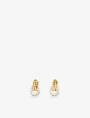 Baby Knot yellow gold-plated metal earrings | Selfridges