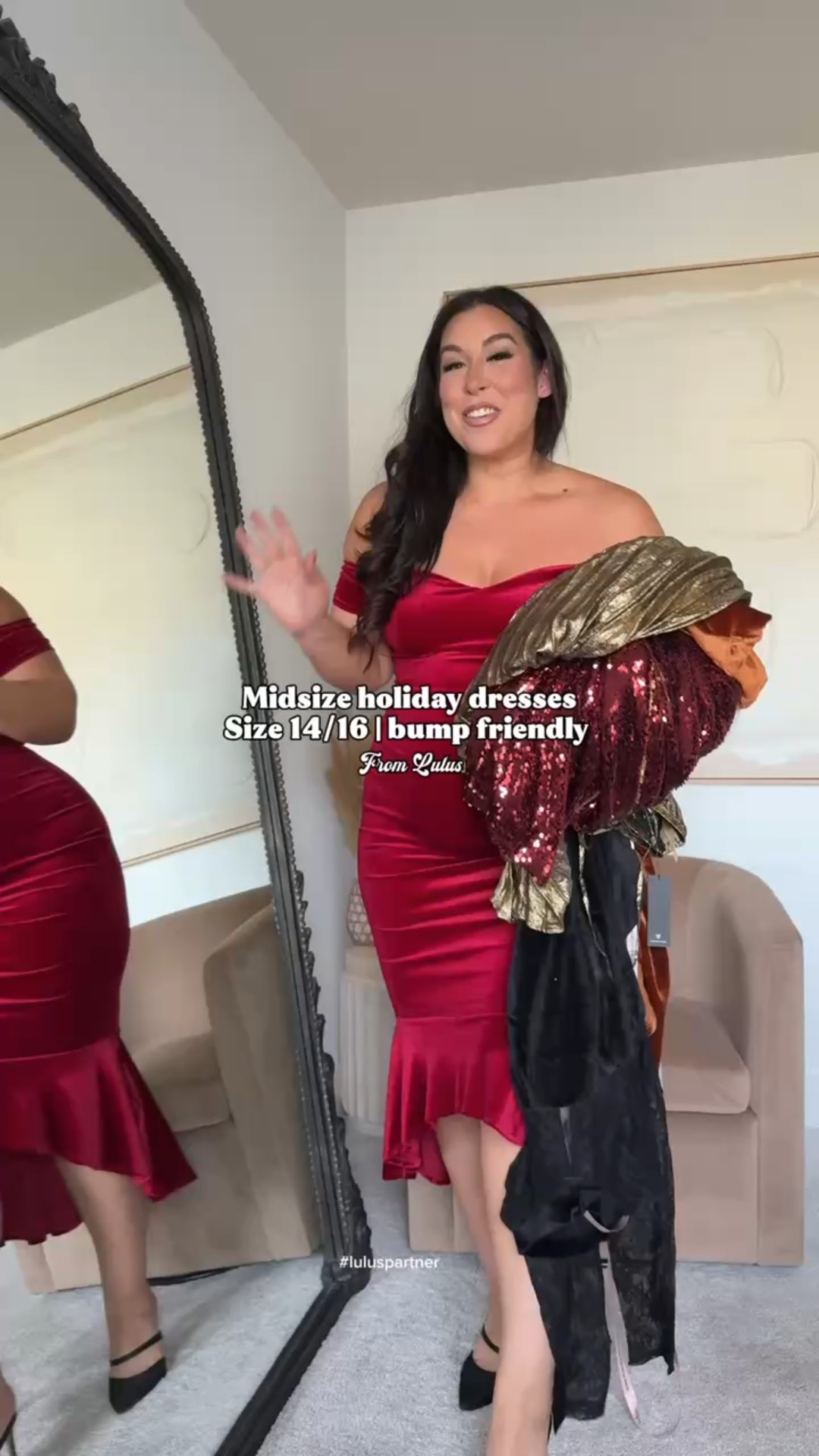 Midsize Lulus holiday dresses that are bump friendly! Code BONNIE20
-
-
-
Holiday dresses, winter wedding guest dresses, black tie wedding guest dress, cocktail dress, formal dress, maxi dress, winter dresses, midsize fashion, midsize style

#LTKMidsize #LTKWedding #LTKHoliday