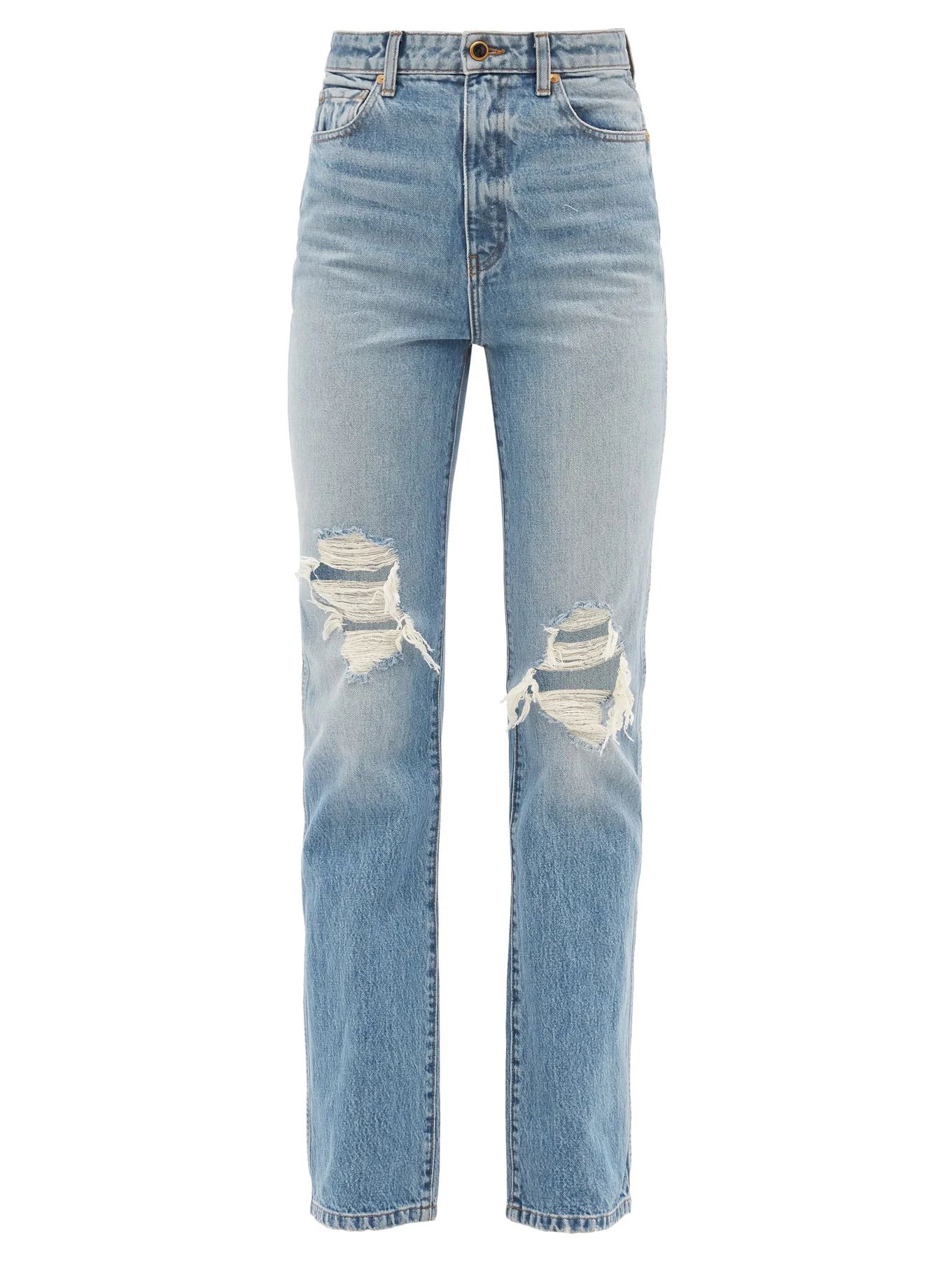 Danielle distressed straight-leg jeans | Matches (US)