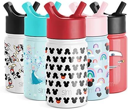 Simple Modern Disney Mickey Mouse Toddler Water Bottle with Straw Lid | Reusable Insulated Stainl... | Amazon (US)
