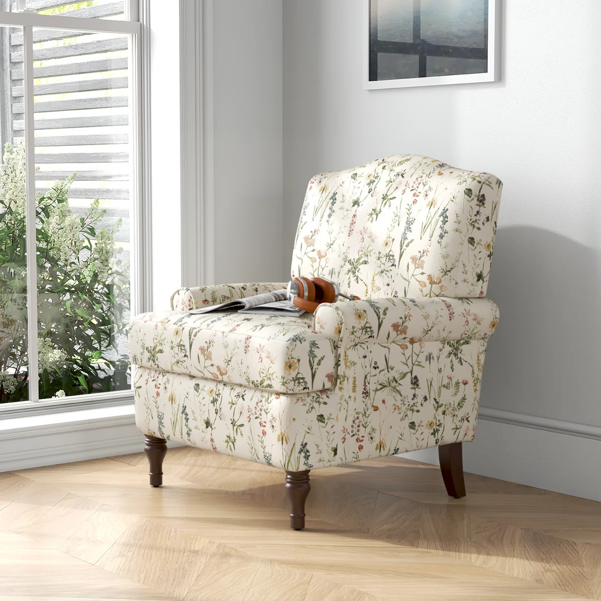 Mooresville 31'' W Traditional Upholstered Armchair with Solid Wood Legs | Wayfair North America