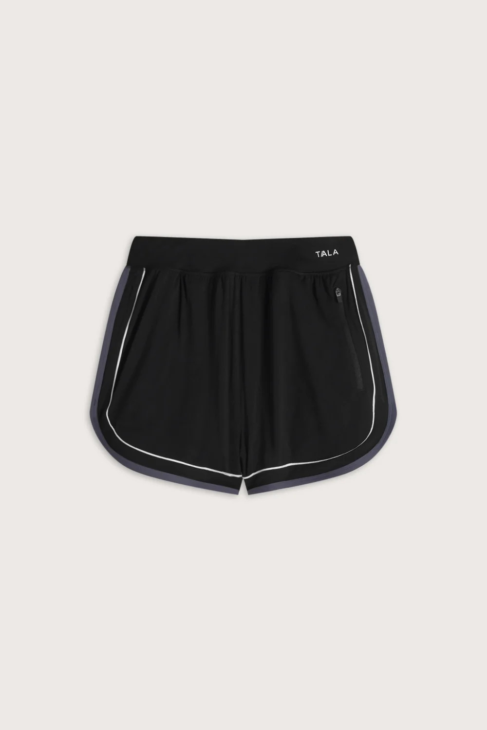 Skinluxe Contrast Retro Run Short - Black | TALA (UK)