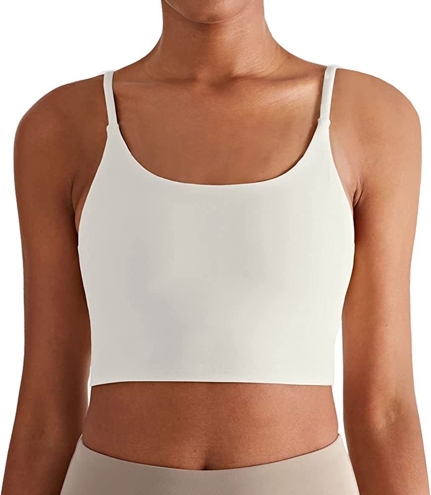 altiland Cami Sports Bra Tank Tops for Women Workout Yoga Athletic Exercise Crop Tops Brami | Amazon (US)
