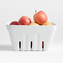 Extra-Large White Berry Basket + Reviews | Crate & Barrel | Crate & Barrel