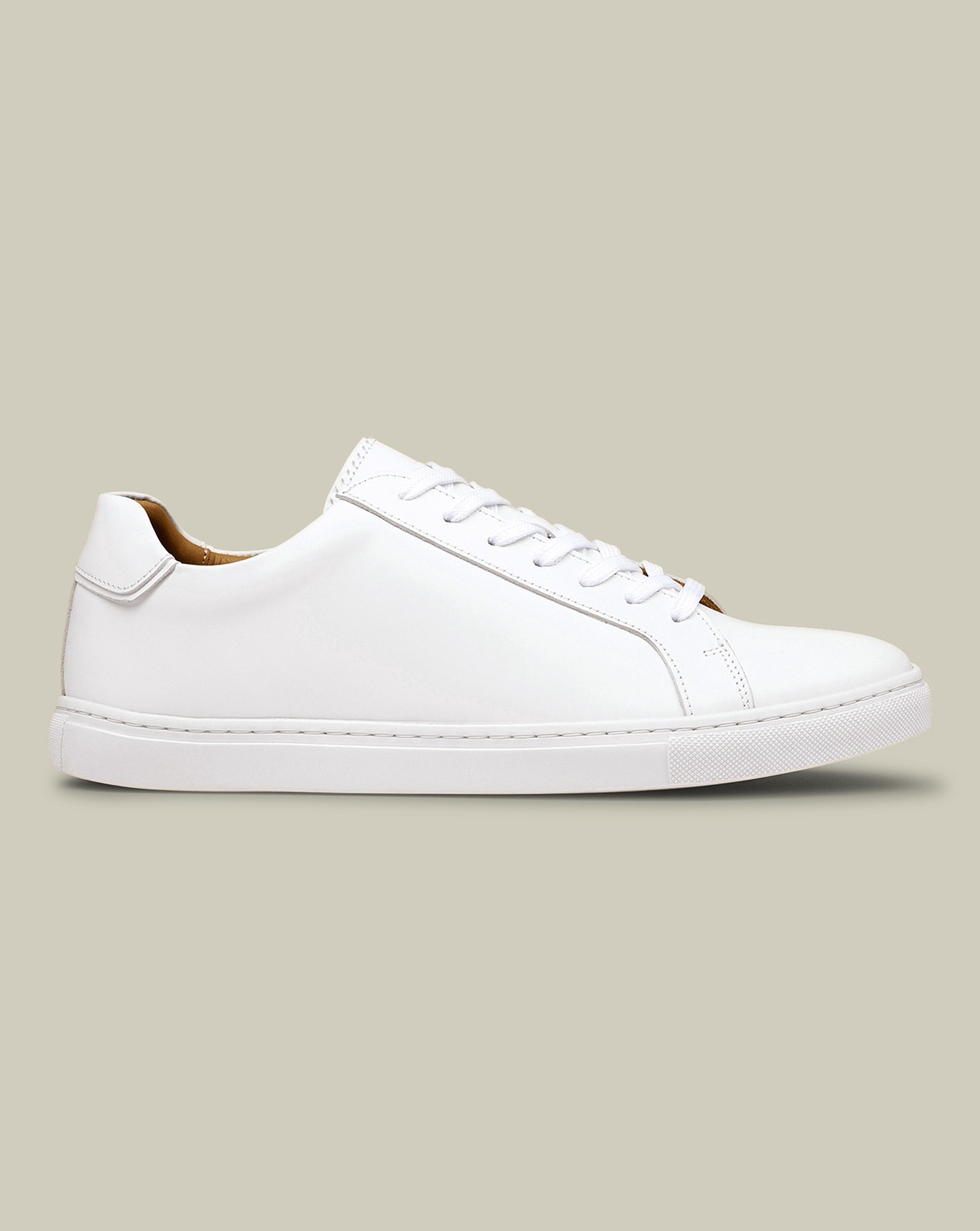 Leather Dress Sneakers - White | Charles Tyrwhitt