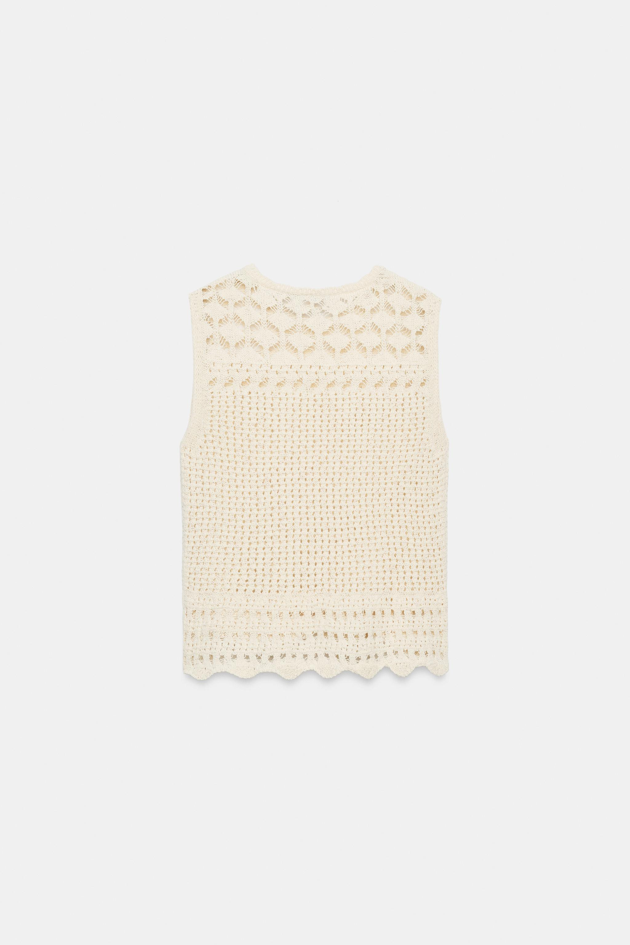 POINTELLE KNIT TOP | Zara UK