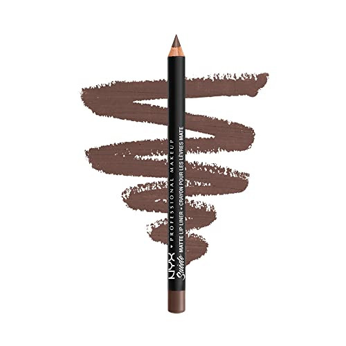 NYX PROFESSIONAL MAKEUP Suede Matte Lip Liner, Vegan Formula - Brooklyn Thorn (Deep Brown) | Amazon (US)