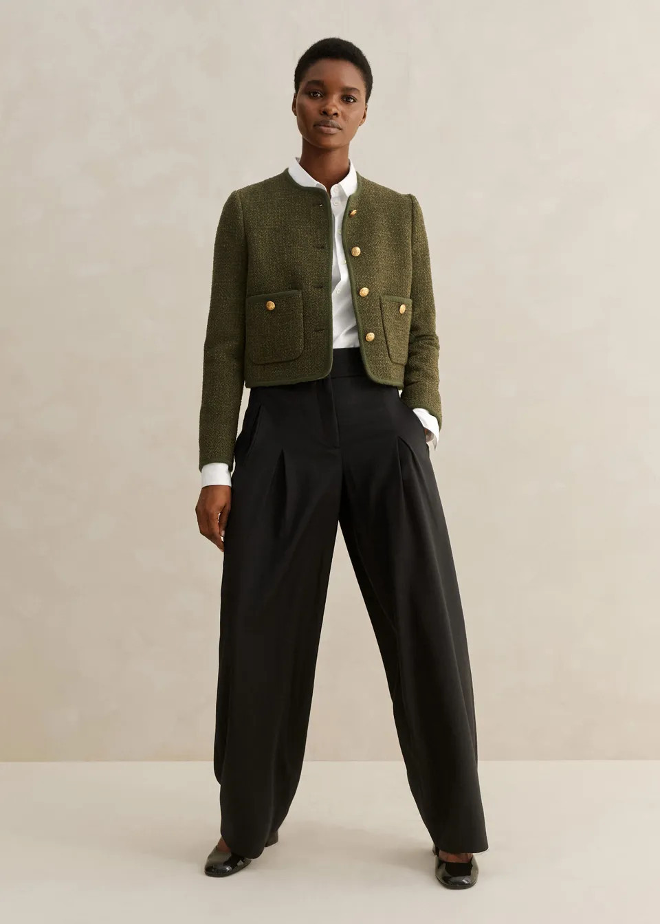 Bracelet Sleeve Boucle Crop Jacket | ME+EM US