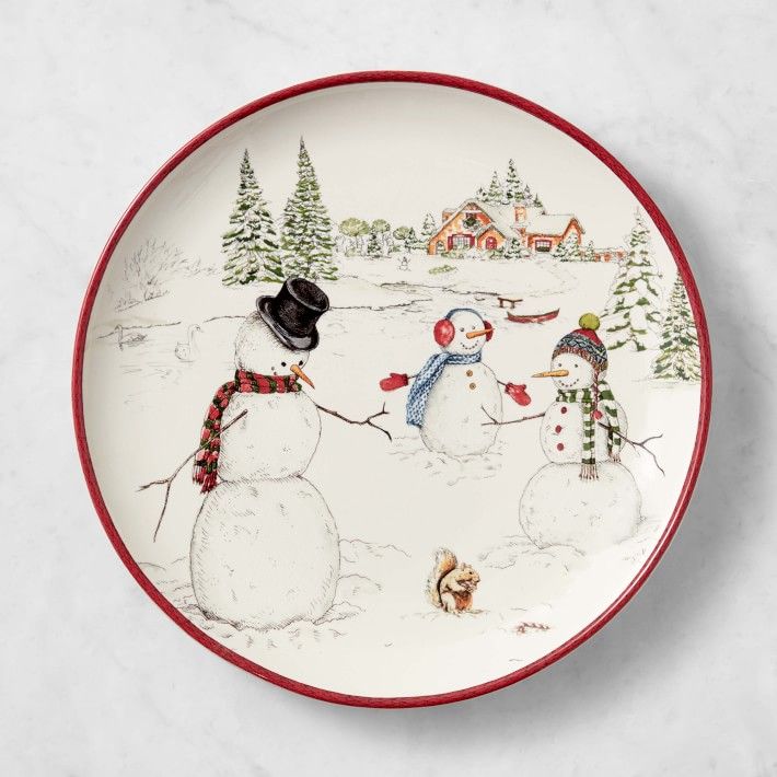 Snowman Dinner Plates | Williams-Sonoma