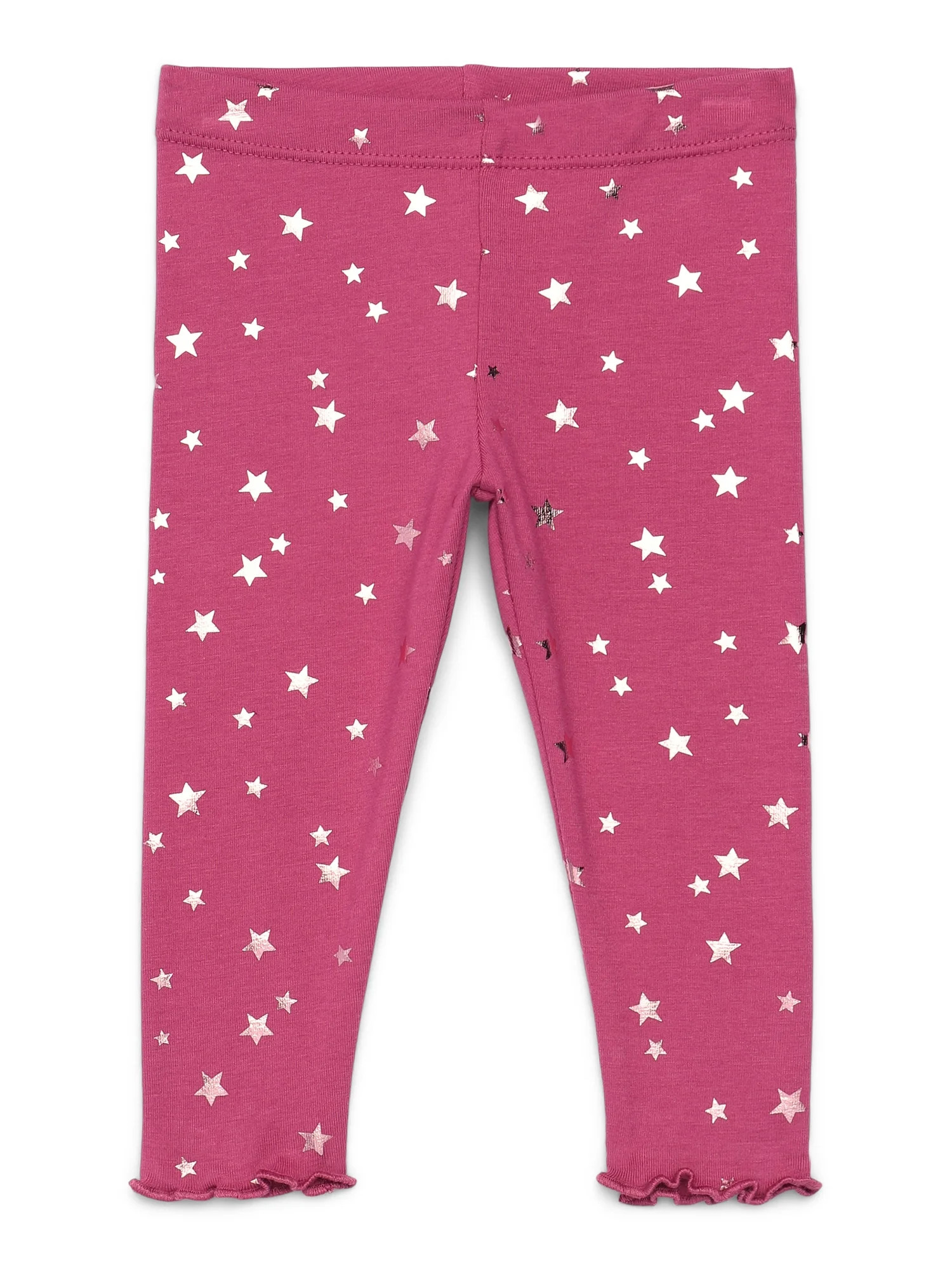 Garanimals Baby Girls Print Jersey Leggings with Lettuce-Edge Hem, Sizes 0M-24M | Walmart (US)