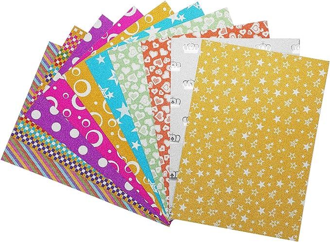 Glitter Cardstock Paper Assorted Colors for Craft Project (glitter patterned) | Amazon (US)
