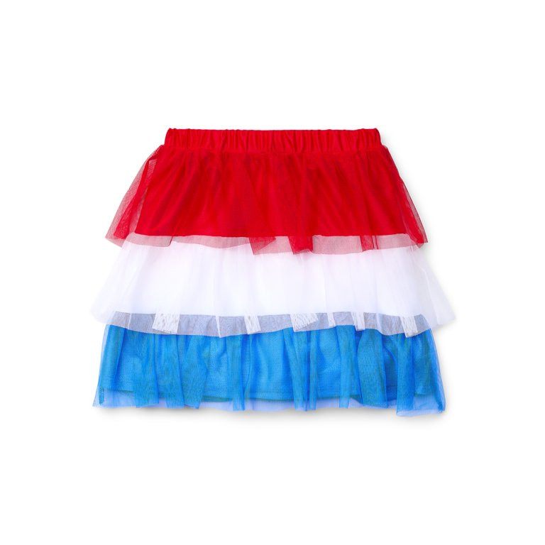 Americana Girls Mesh Skirt, Sizes 4-18 - Walmart.com | Walmart (US)