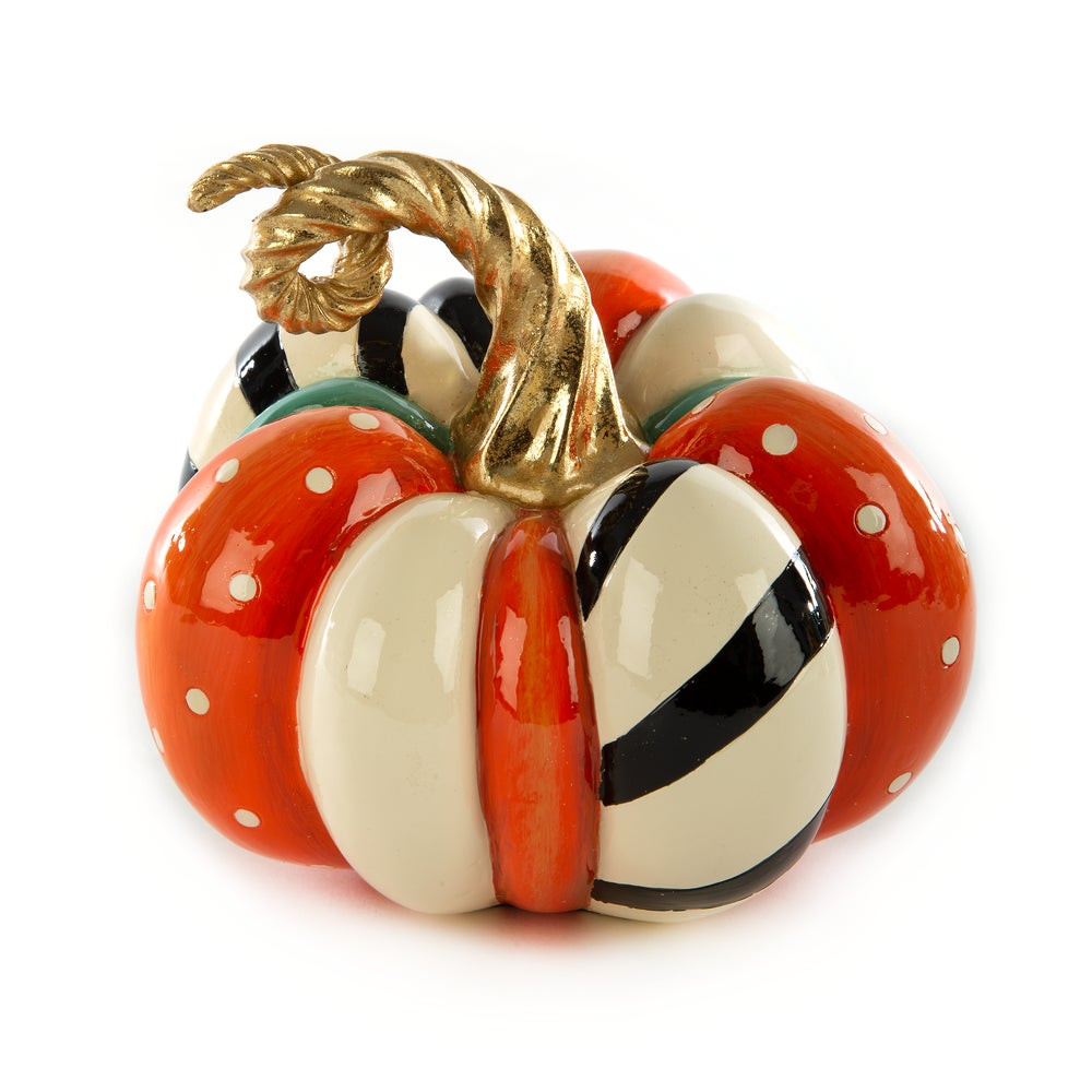 Patchwork Spice Mini Pumpkin | MacKenzie-Childs