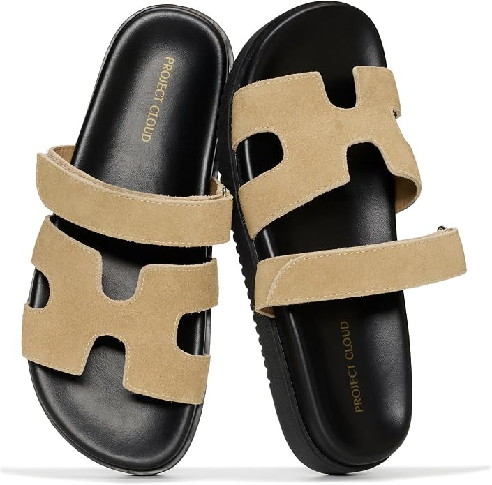 Project Cloud 100% Genuine Leather Sandals for Women Footwear - Stylish Womens Sandals with Plush... | Amazon (US)
