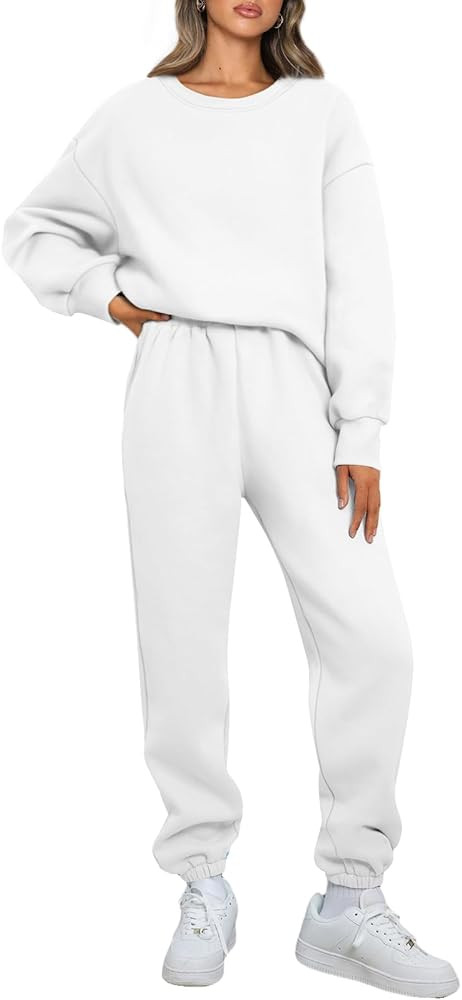 AUTOMET Womens 2 Piece Outfits Sweatsuit Oversized Sweatshirt Lounge Sets Baggy Sweatpants Fall F... | Amazon (US)