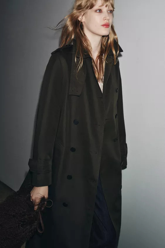 WATER REPELLENT DOUBLE-BREASTED TRENCH COAT ZW COLLECTION | Zara US