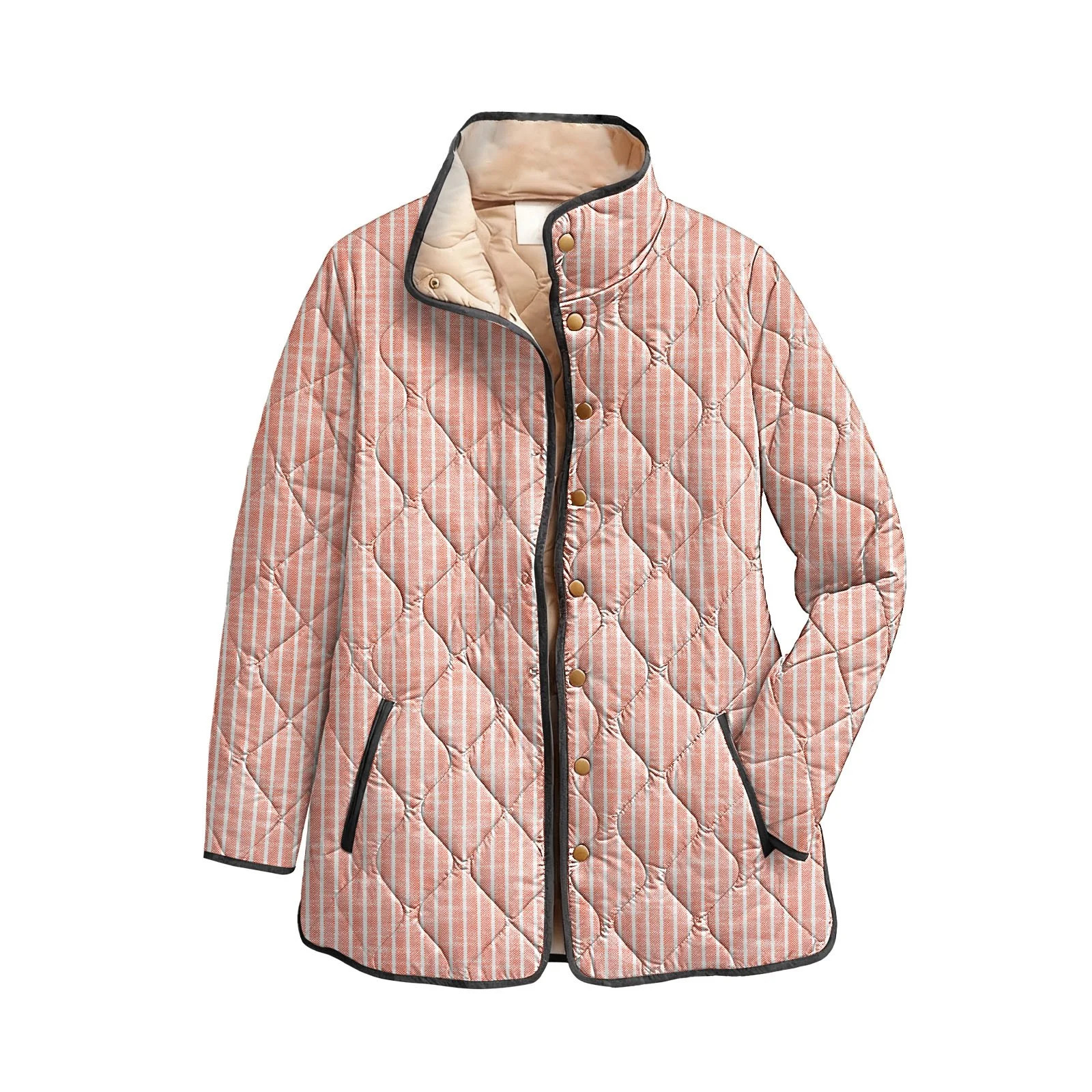 Yigetop Lightweight Quilted Jackets for Women, Printed Plus Size Women's Winter Quilted Jacket Lo... | Walmart (US)