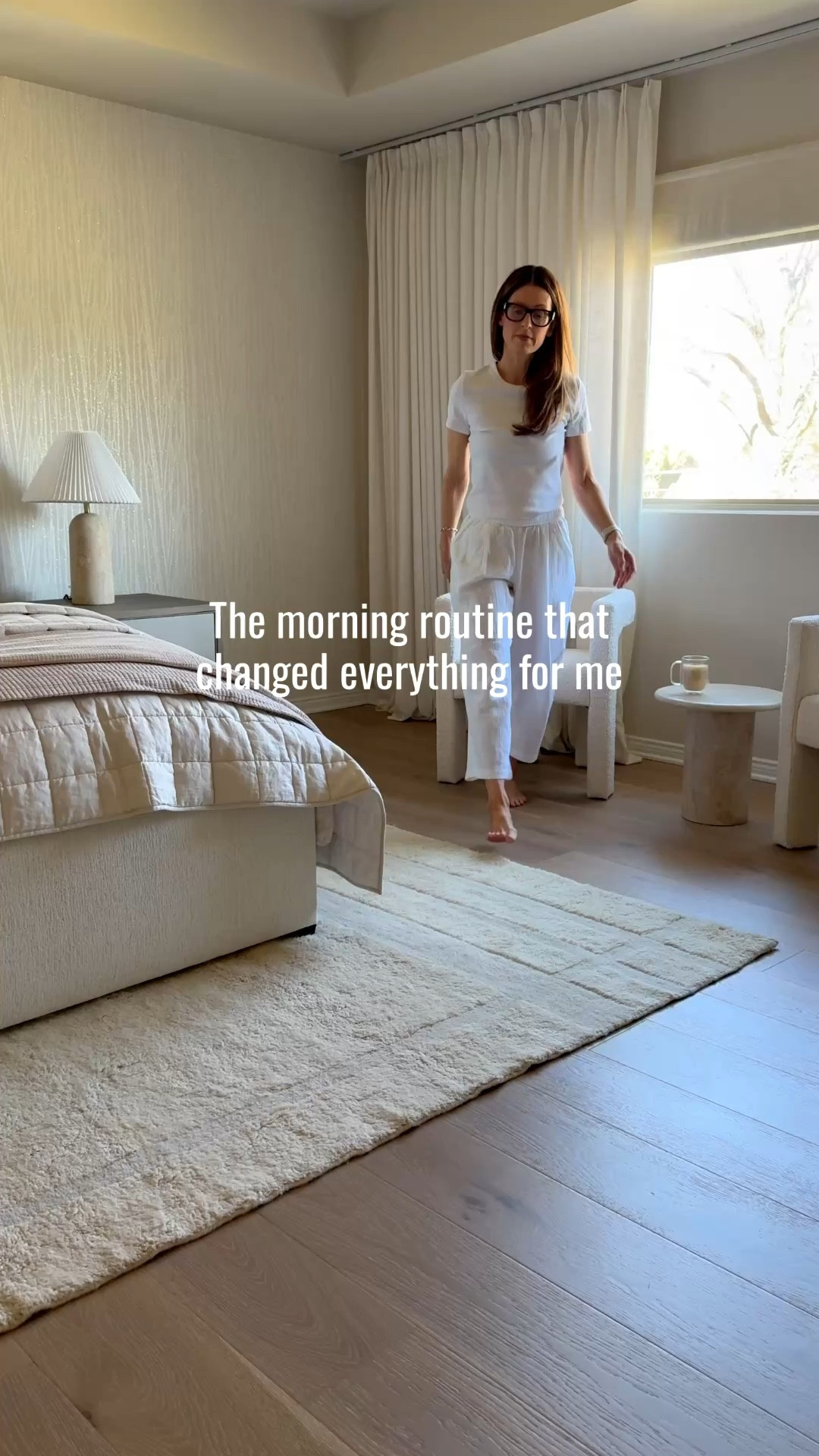 This is my reset. ☕️ Coffee by the window, soft light, a space that actually feels like me.
I used to think a beautiful bedroom was out of reach, then I figured out the formula.
Save this if you’re working on your bedroom glow-up. 🤍

#LTKOver40 #LTKdayinmylife #LTKHome