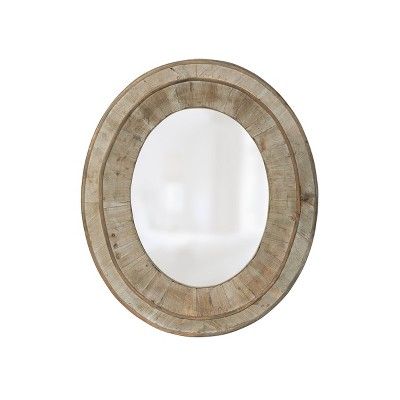 Park Hill Collection Primitive Reclaimed Wood Oval Mirror | Target
