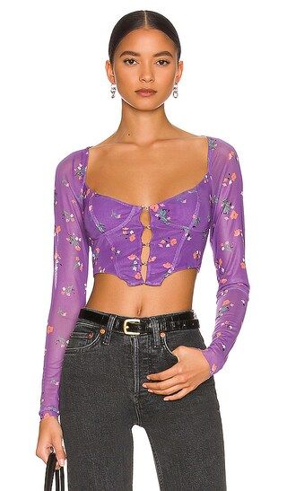 Grecian Top in Violet Bouquet | Revolve Clothing (Global)