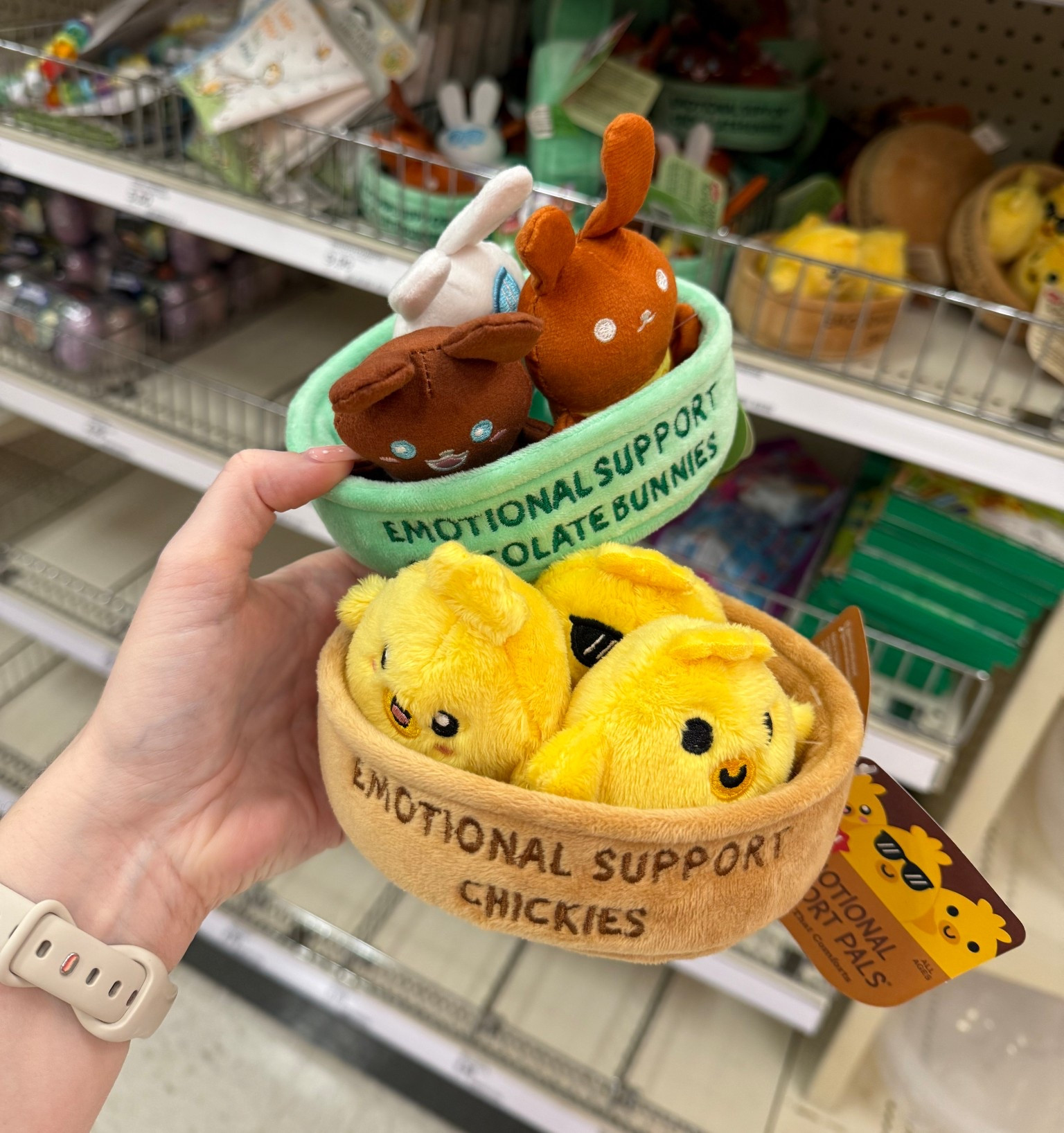 These emotional support plushes are so stinking adorable! These are so fun for Easter, the teens I love them! Great Easter basket, stuffer, spring, gifting, fun finds, cute finds from target￼

#LTKKids #LTKselfcare #LTKSeasonal