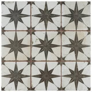 Merola Tile Harmonia Kings Star Nero 13 in. x 13 in. Ceramic Floor and Wall Tile (12.19 sq. ft./C... | The Home Depot