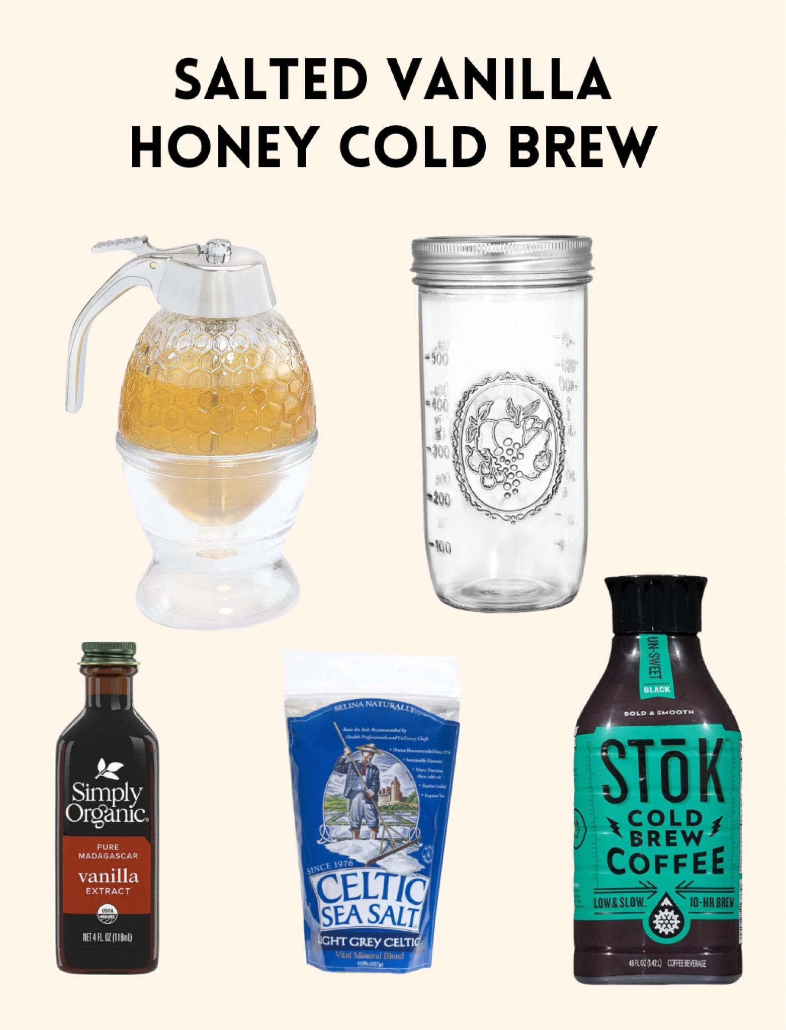 salted vanilla honey cold brew coffeee

#LTKFindsUnder50 #LTKHome