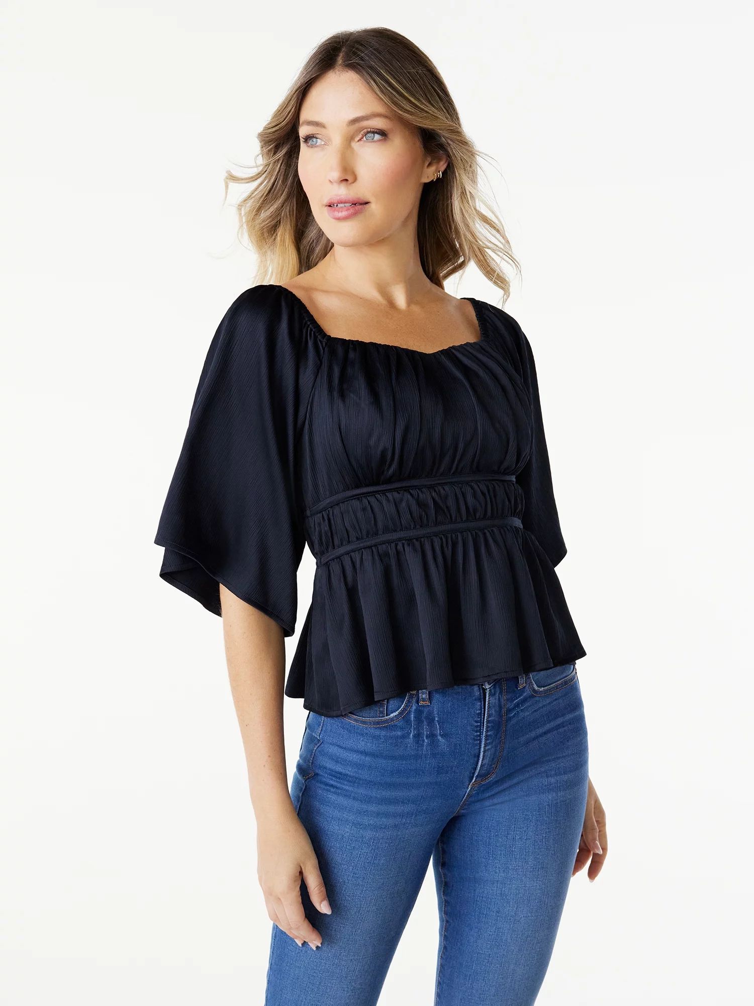 Sofia Jeans Women's Off the Shoulder Top, Sizes XS-3XL | Walmart (US)