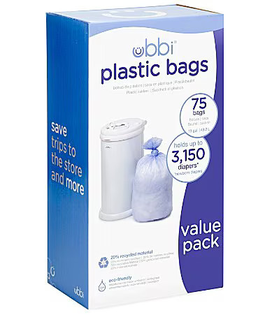 Ubbi Plastic Bags for Ubbi Diaper Pail - No Color | Dillard's