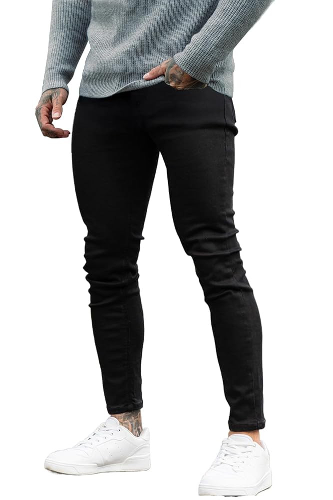 GINGTTO Men's Ripped Jeans Slim Fit Skinny Stretch Jeans Pants | Amazon (US)