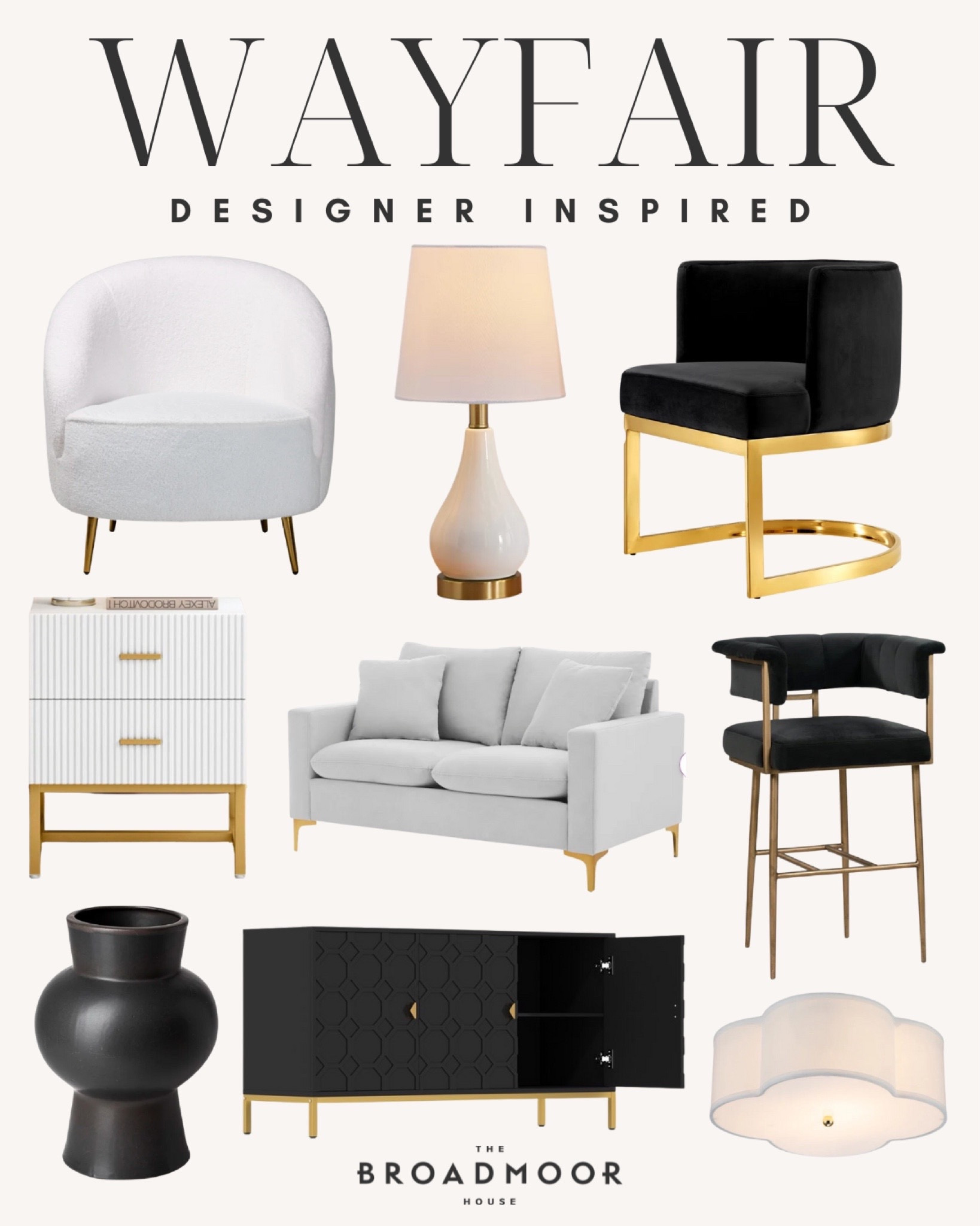 Wayfair, designer inspired home finds, living room furniture, dining chair, dining room, sideboard, arm chair, bedroom furniture, table lamp, counter stool, flush mount lighting, vase, home decor, sofa, accent chair

#LTKhome #LTKstyletip #LTKCyberWeek