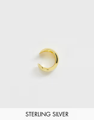 ASOS DESIGN Sterling silver with gold plate minimal ear cuff | ASOS US