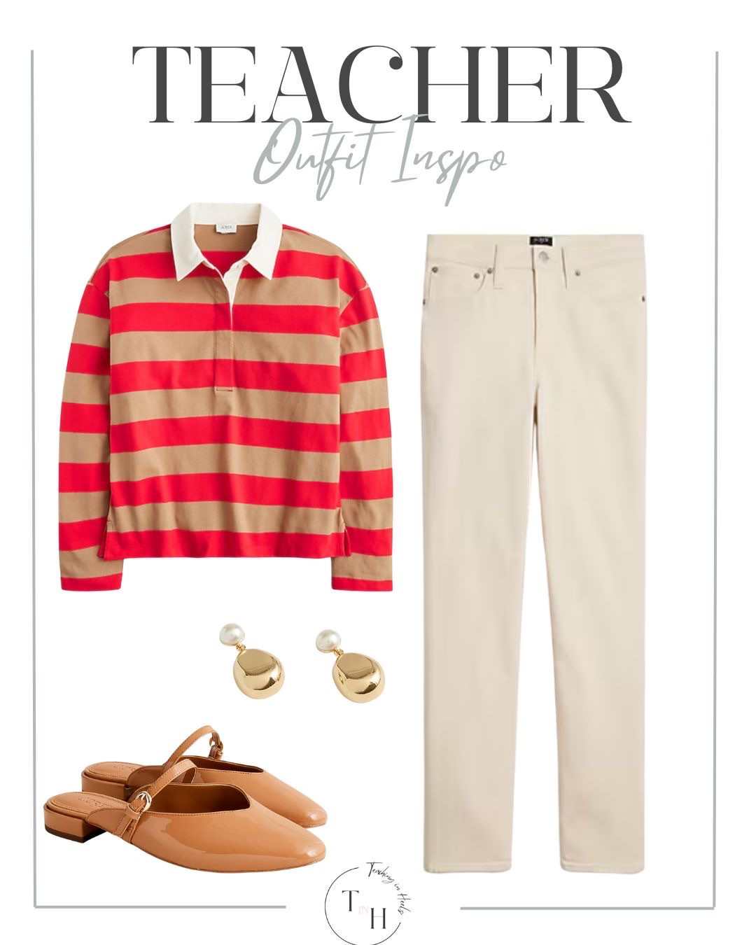 J crew factory  j crew  teacher outfit  teacher ootd  teacher vibes  business casual  fall work outfit  fall ootd  striped shirt  rugby shirt  flats 

#LTKSaleAlert #LTKFindsUnder50 #LTKStyleTip