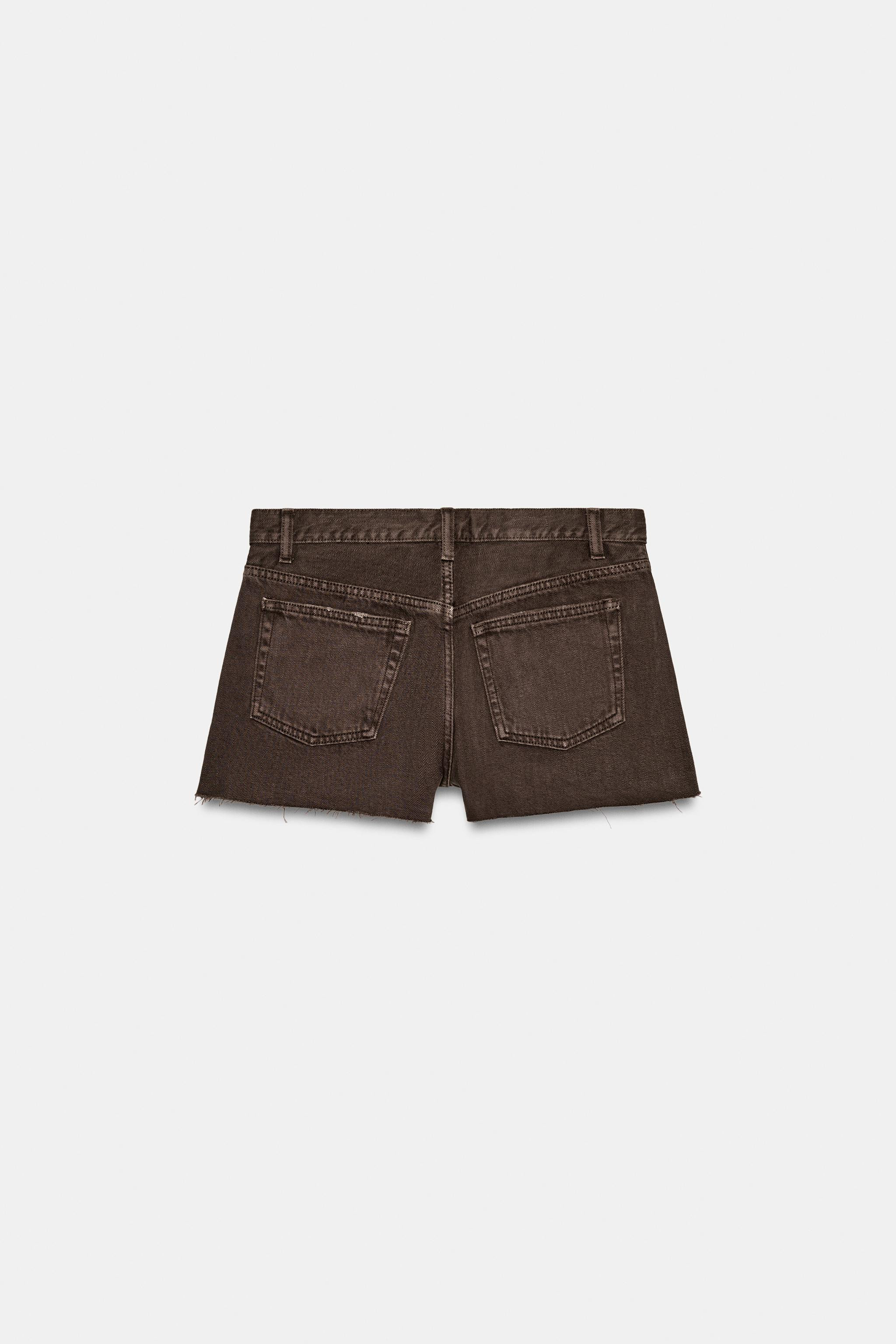 MID-RISE COLORED DENIM SHORTS | Zara US