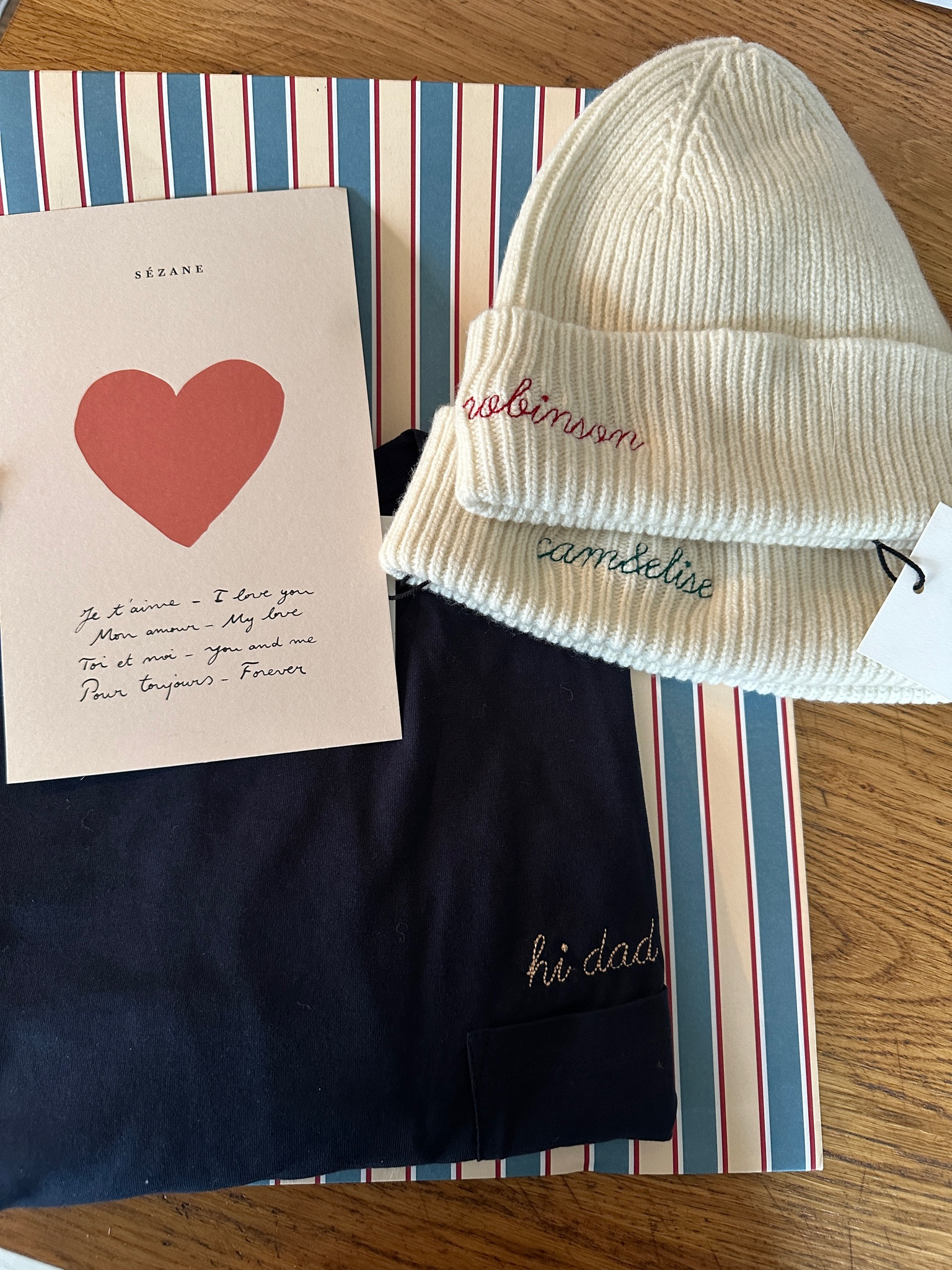 Mens gifts with personalization for free 

Sezane

Beanie

Hat

Tshirt

#LTKSeasonal #LTKGiftGuide #LTKHoliday