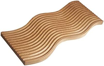Poitemsic Wood Wavy Shaped Bread Dessert Tray Bread Carving Crumb Catcher Board Cheese Fruit Cake... | Amazon (US)
