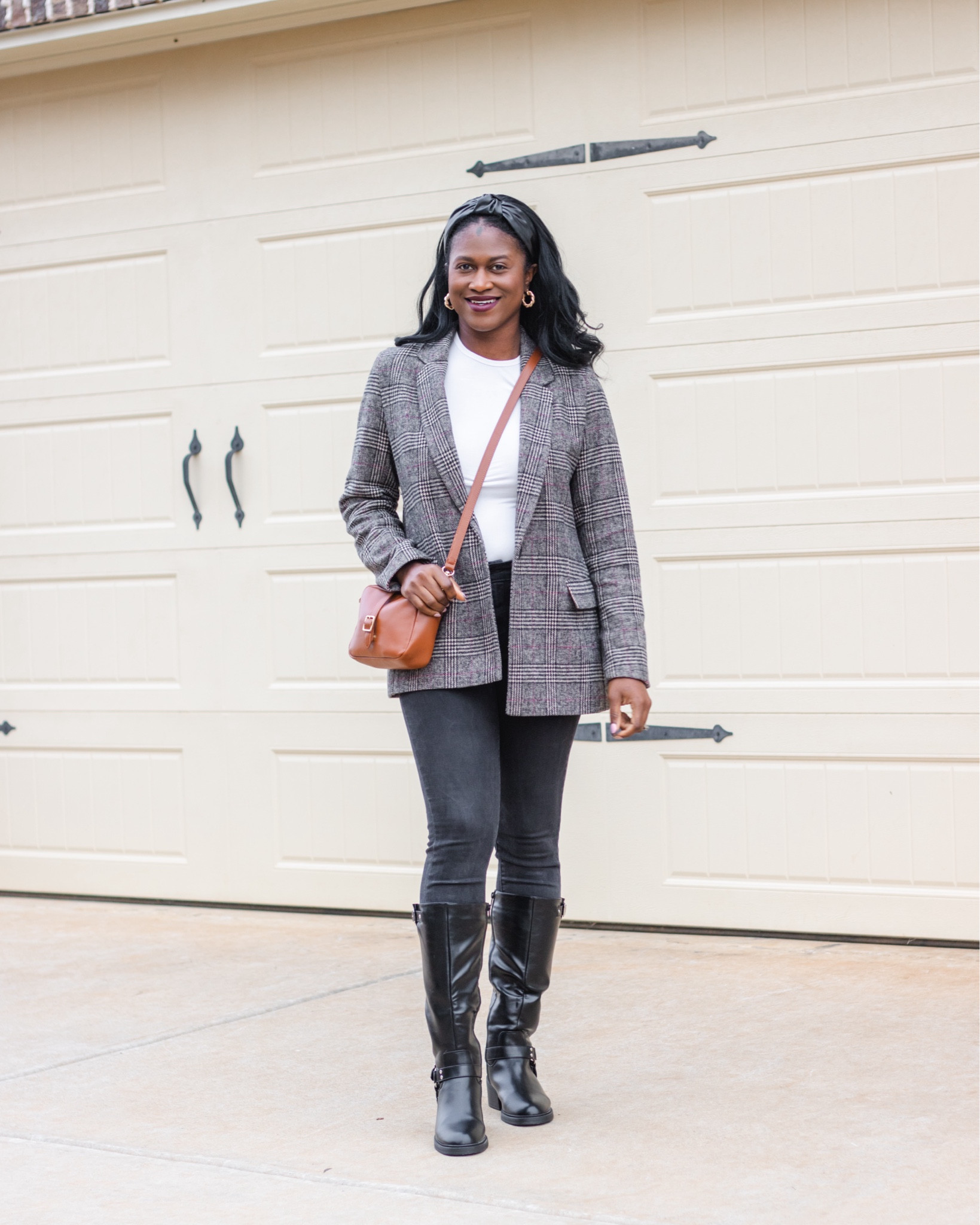Hello, November! Temperatures have finally dropped and is cool enough to wear boots now! 😆🩵🙌🏾 #bootseason

I could not wait to pull out my fall wardrobe and put on a pair of knee high boots! Opted for the Maddox Flat Boot that I got from @justfabonline, and paired it with a plaid wool blazer and black skinny jeans. 

This is a simple but chic look to wear to the office, if they’re laid back and casual, to grab lunch with some friends, or to a casual school/family function. 

#LTKstyletip #LTKworkwear #LTKshoecrush
