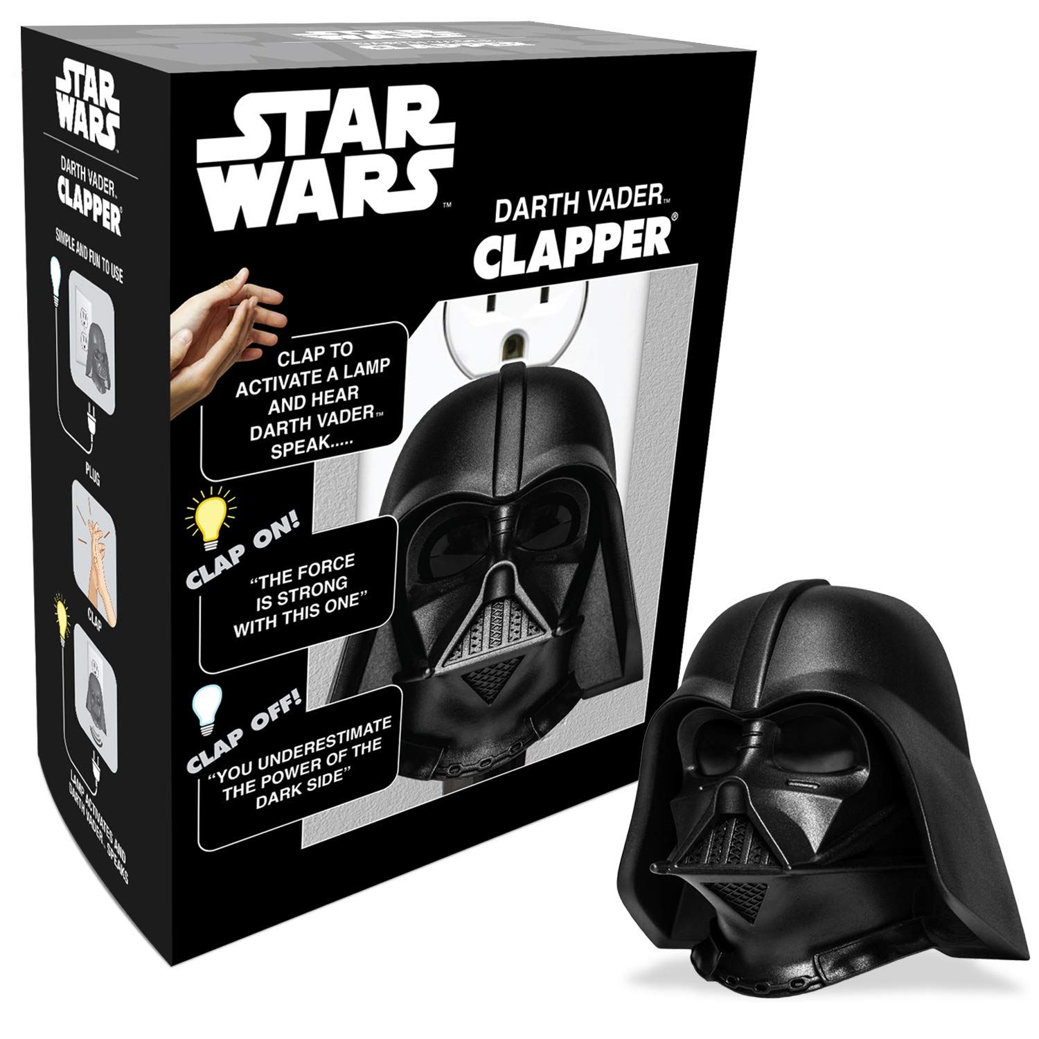 Star Wars Talking Darth Vader Clapper - Wireless Sound Activated On/Off Light Switch, Clap Detect... | Amazon (US)