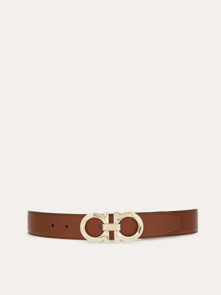 Reversible and adjustable Gancini belt | Ferragamo