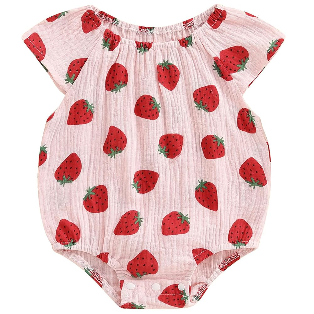 Mubineo Baby Girl Boy Summer Cotton Linen Romper Clothes Basic Plain Ruffle Sleeveless Comfy Romp... | Amazon (US)