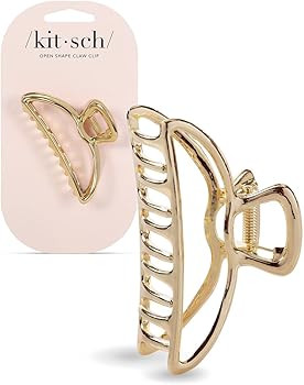 Kitsch Gold Metal Claw Clips - Large Claw Clips for Thick Hair, Gold Hair Clips for Girls, Metal ... | Amazon (US)