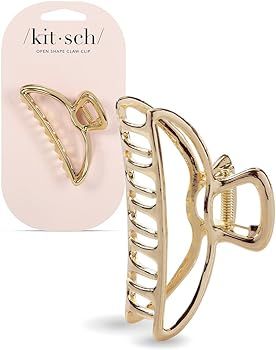 Kitsch Gold Metal Claw Clips - Large Claw Clips for Thick Hair, Gold Hair Clips for Girls, Metal ... | Amazon (US)