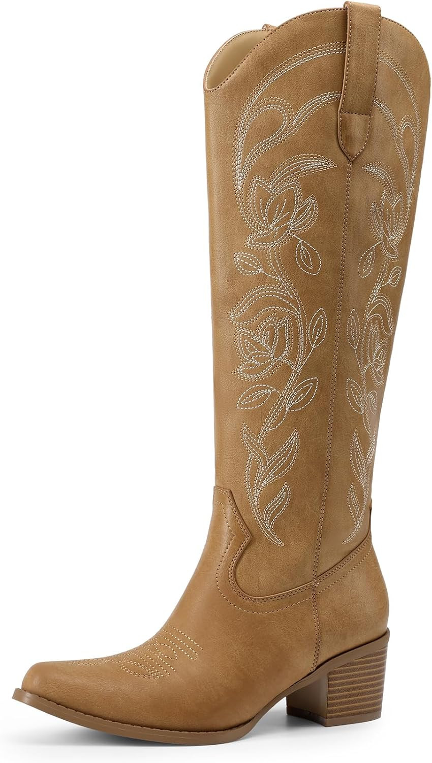 DREAM PAIRS Cowboy Cowgirl Knee High Boots for Women | Amazon (US)