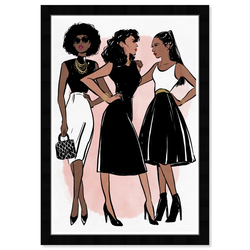 " Fashion And Glam Lovely Gals Clothes " Painting Print | Wayfair North America