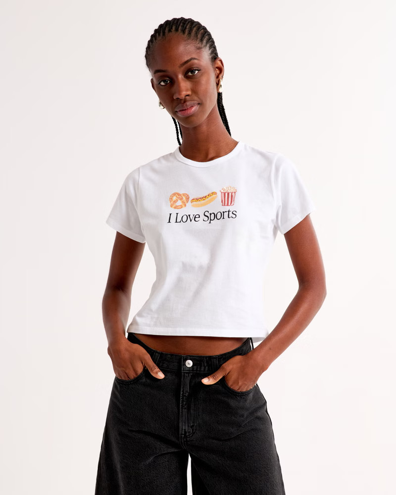 Short-Sleeve I Love Sports Graphic Skimming Tee | Abercrombie & Fitch (US)