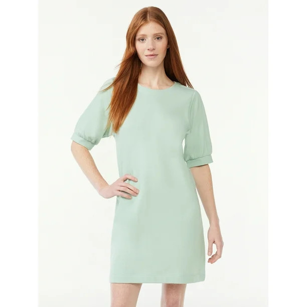 Free Assembly Women's Bow Back Mini Dress with Puff Sleeves | Walmart (US)