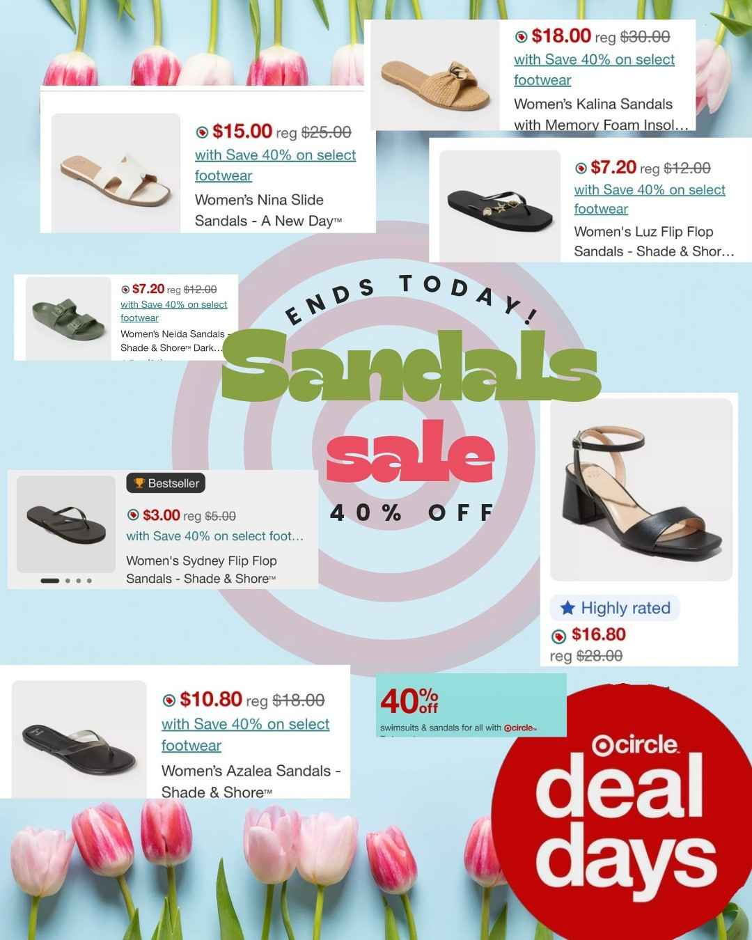 Target Sandals SALE — 40% OFF today only!! ✨Run to Target 🏃‍♀️ because women’s sandals are 40% off today 🙌 Perfect time to grab comfy + cute pairs for spring & summer 🌸☀️#LTKsalealert #TargetStyle #LTKunder25 #TargetFinds #LTKspring

#LTKSaleAlert #LTKHome #LTKSeasonal