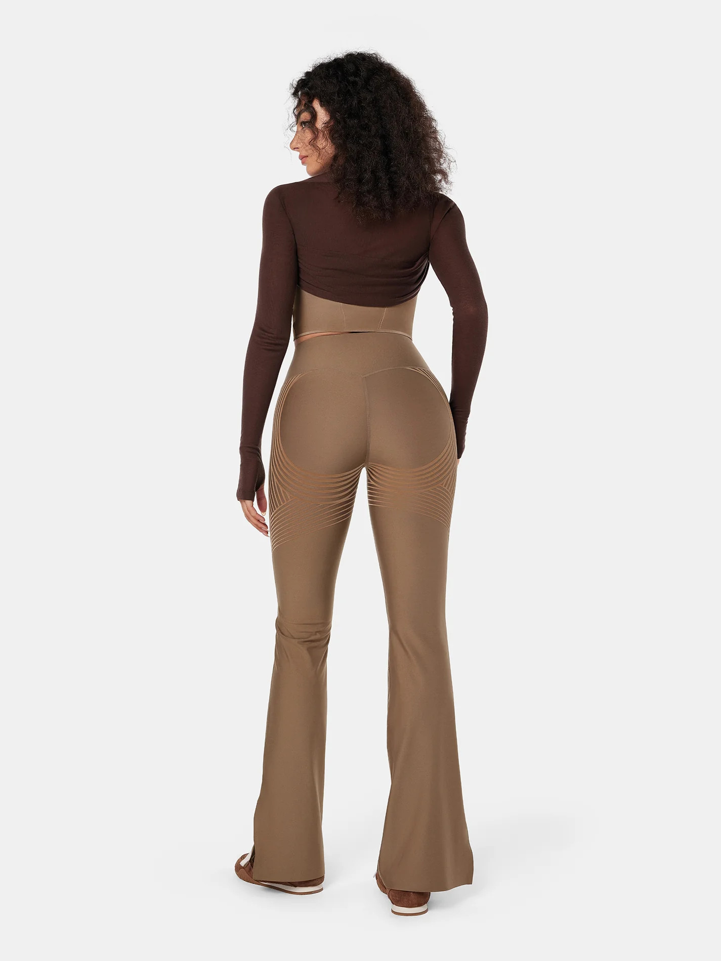 Body Sculpt Flare Leggings - Antique Bronze / M | Fanka INT