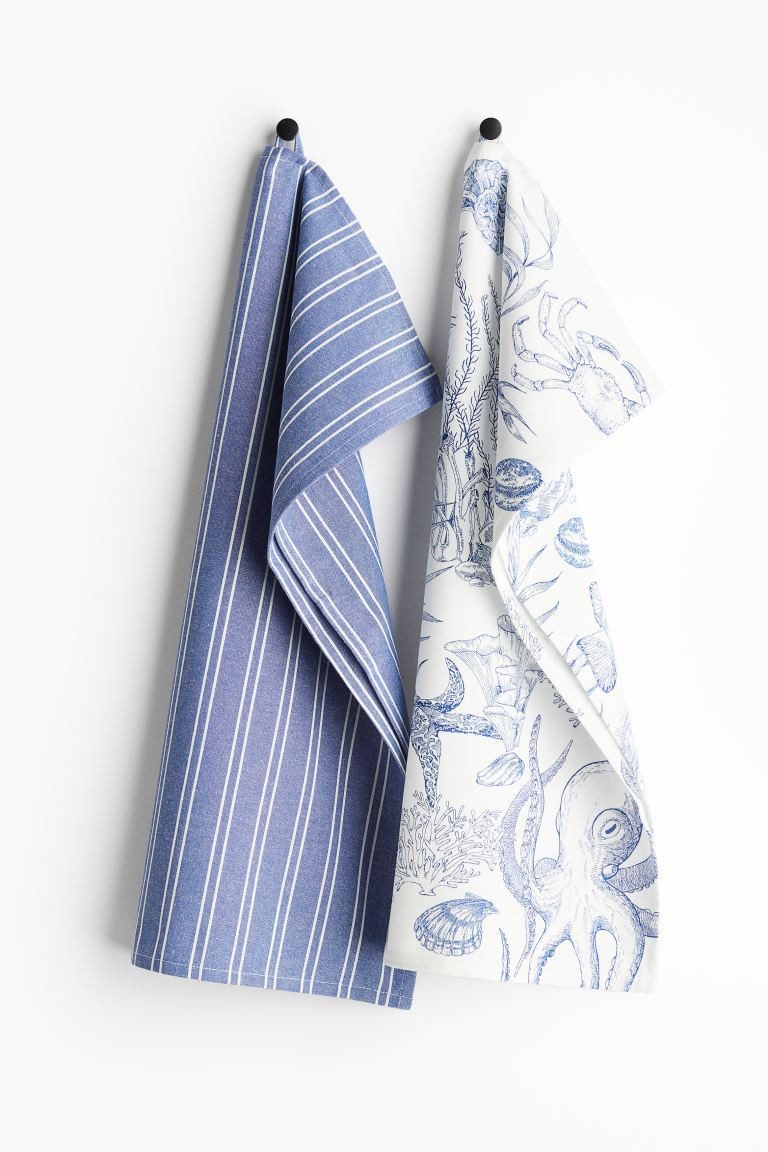 2-pack Printed Tea Towels | H&M (US + CA)